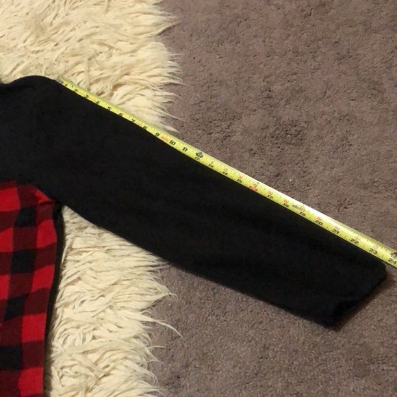 NWT-Fall Must Have Quarter Zip Fleece-Red&Black Buffalo Check Print-Front Pocket - Picture 10 of 15